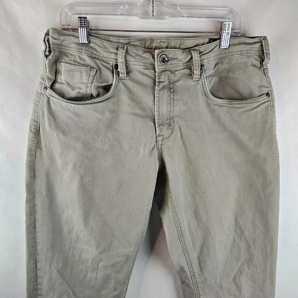 Buffalo David Bitton Jeans Mens 34x34 Beige Lucas-X ST Relaxed Straight Stretch